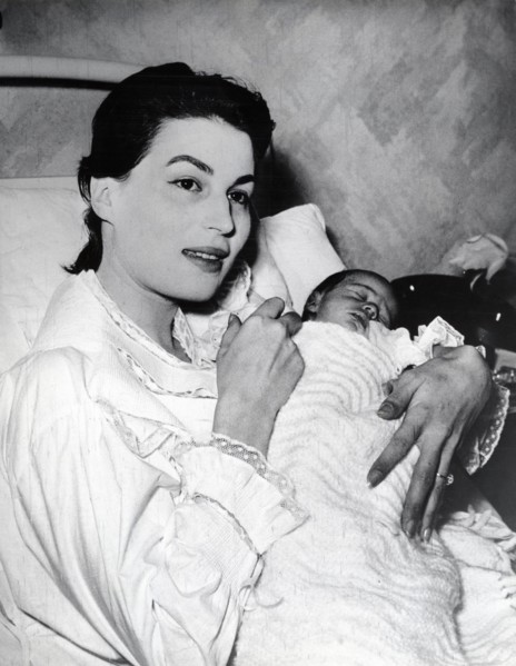 Silvana MANGANO and newborn son Federico
