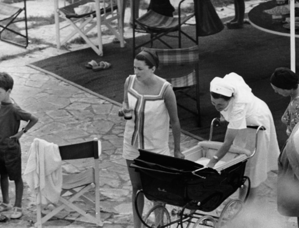 Silvana MANGANO with stroller