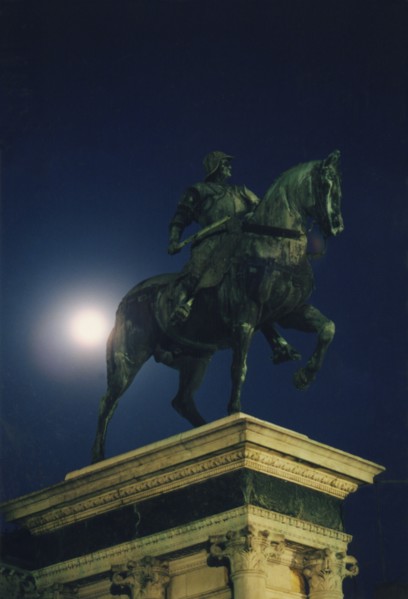 La statue du Condottiere Colleone à Venise.