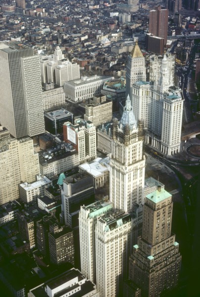 Vue aérienne du quartier financier de Manhattan
