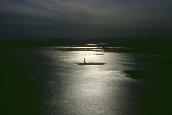 Vue de l'île de la statue de la Liberté, New York