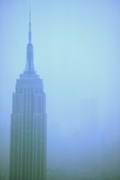 Vue du World Trade Center et de l'Empire State Building, Manhattan