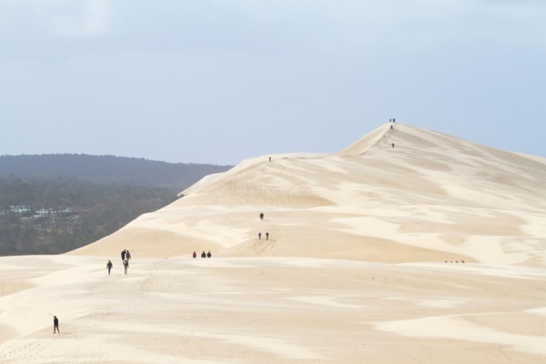 Pyla-sur-Mer, Landes/France; Mar. 27, 2016. The Dune of Pilat is the tallest sand dune in Europe. It is located in La Teste-de-Buch in the Arcachon Ba