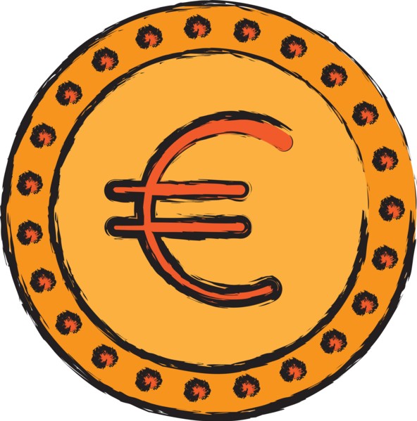 coin euro money cash currency icon