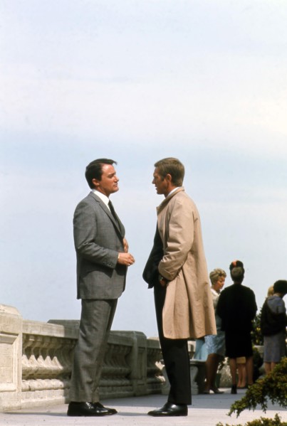 Robert Vaughn, Steve McQueen, "Bullitt" (1968) Warner Bros.-Seven Arts 
File Reference # 33848-653THA
