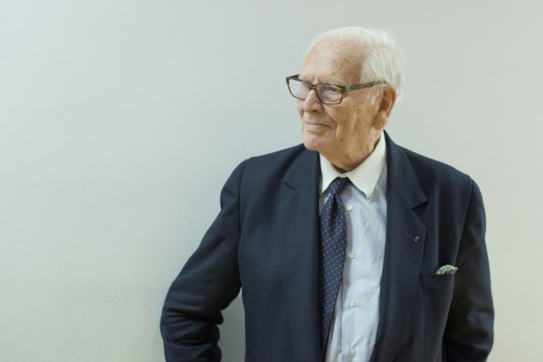 Madrid, Spain. 7th Apr, 2014. The fashion designer Pierre Cardin attends a conference at the French Institute of Madrid under the title 'The stage production of Pierre Cardin'. (Photo by Oscar Gonzale...