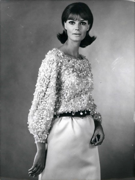 Dec. 20, 2011 - Fashion Collections - OPS:- A Bloused top ib Nylfrance muslin from Bucol completely encrusted in sequine and pearls, in the colours of the rainbow and worn with a green skirt (mention ...