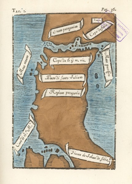 The First Map of the Strait of Magellan, 1520 WDL3972
