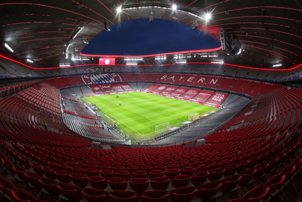 Stadion Allianz Arena in Muenchen Froettmaning for the UEFA Euro 2020 / 2021 football European Championship  
Football Stadium from FC Bayern Munich 
© diebilderwelt / Alamy Stock
