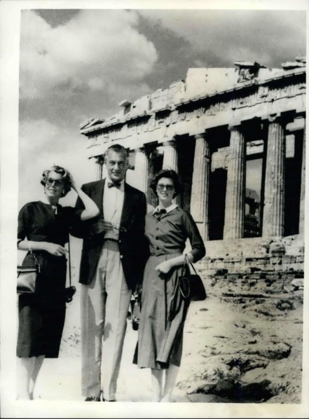 Jun. 09, 1956 - Gary Cooper And Family In Athens.. Screen Star Views The Ruins.. Screen star Gary Cooper - with his wife and daughter - seen during a tour of some of the ancient ruins - soon after the...
