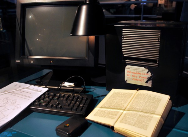Jan 12, 2009 - Geneva, Switzerland - The worlds first world wide web server, developed by Tim Berners-Lee and first launched in 1990, is exhibited in the CERN visitors centre. CERN (the European Centr...
