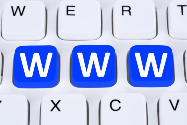 Internet www world wide web online on computer keyboard