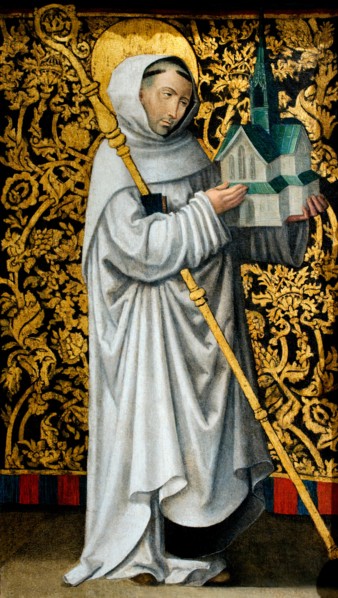 Clairvaux altarpiece 16th Century (  Saint Bernard of Clairvaux ) Champagne France French ( detail )
