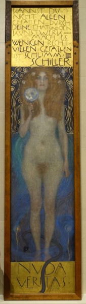Nuda Veritas by Gustav Klimt, 1899, oil on canvas -
