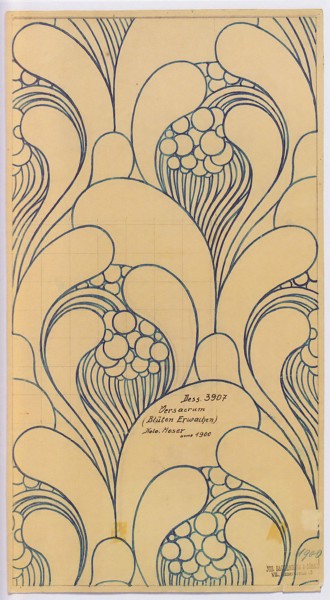 Koloman Moser - Fabric Design with Floral Awakening Backhausen 1900