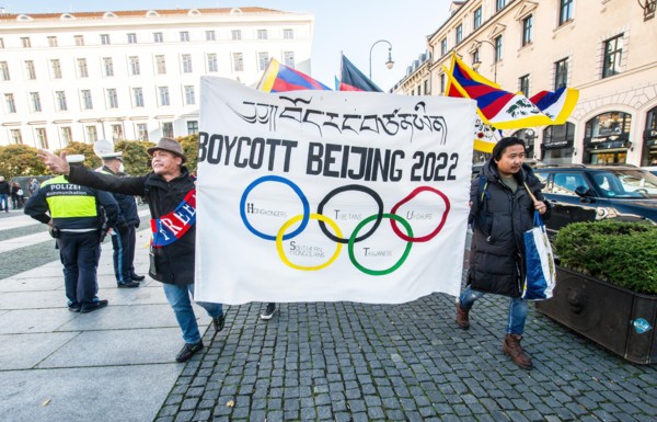 October 23, 2021, Munich, Bavaria, Germany: Organized by the Tibetan Association of Munich, Tibets, with the support of Uyghurs,southern Mongolians, Taiwanese, and Hong Kongers, marched through Munich...