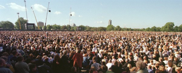 Princess Diana Funeral 6 September 1997 The crowds at Hyde Park in London where people gathered to watch Princess Diana funeral