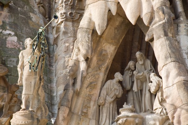 Nativity facade, Sagrada Familia Cathedral, Barcelona, Catalonia, Spain