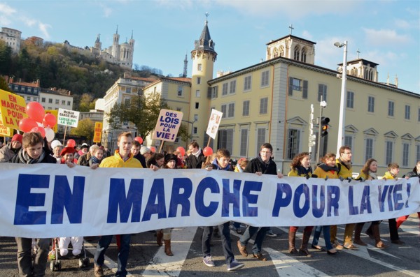 Pro-Life march in Lyon, France