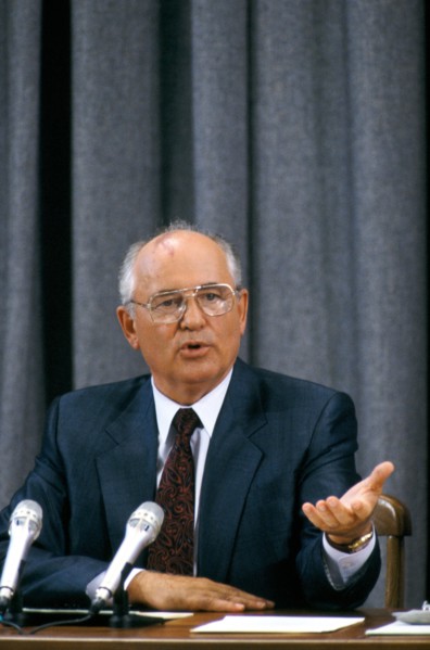GORBACHEV AFTER HARDLINERS COUP ATTEMPT AUGUST 1991