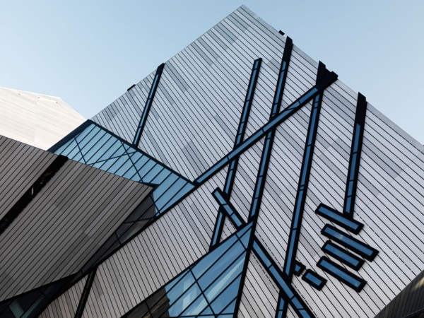 Fragment of Royal Ontario Museum building. Toronto, Ontario, Canada.