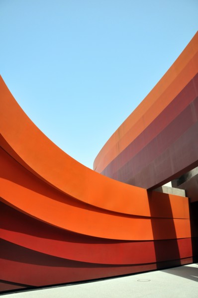 Israel, Holon exterior of the Design museum (Designed by Ron Arad Architects)