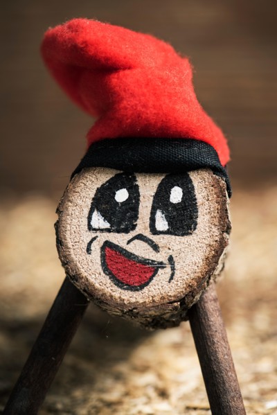 a handmade Tio de Nadal, a typical Christmas character of Catalonia, Spain