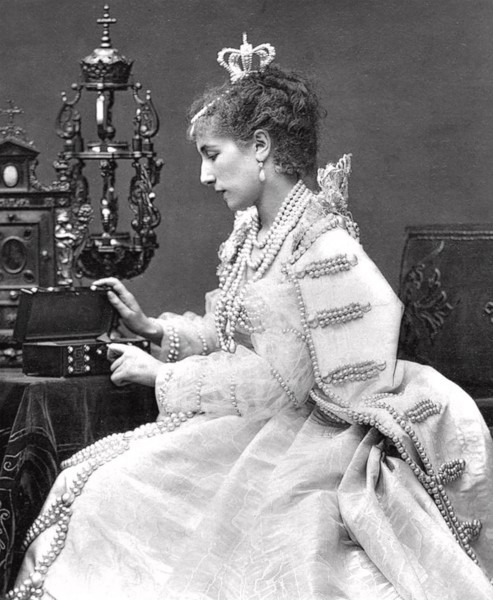 SARAH BERNHARDT (1844-1923) as the Queen of Spain  in the 1879 production of the play Ruy Blas by Victor Hugo