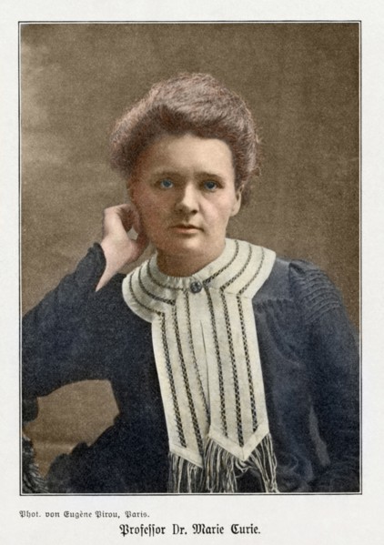 Marie Curie 1867 - 1934 Polish French physicist in her laboratory. With her husband Pierre she isolated the radioactive elements