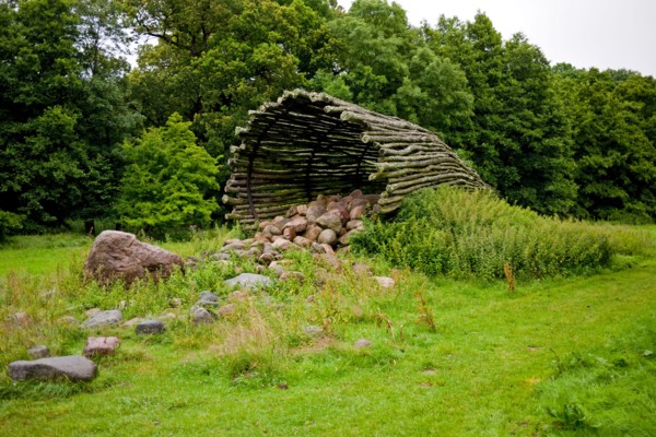 Land art by Alfio Bonanno at Tranekaer Castle Park Langeland Denmark