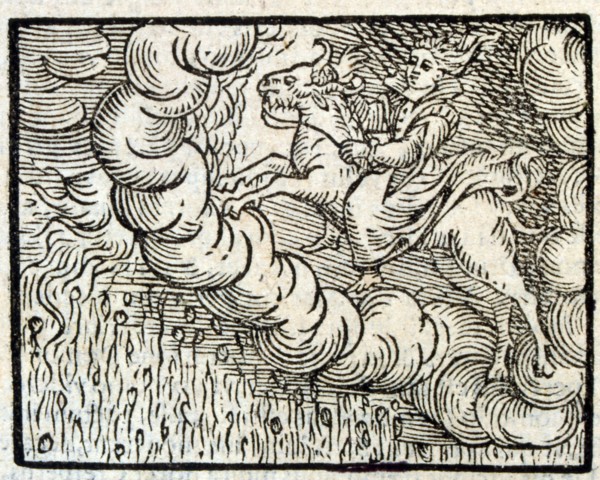 Woodcut illustration from a 1626 Edition of 'Compendium Maleficarum, by Francesco Maria Guazzo. Compendium Maleficarum was a witch-hunter's manual written in Latin, and published in Milan, Italy in 16...