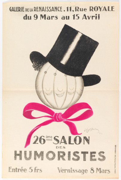 GALLERY OF THE RENAISSANCE. 11, Rue Royal, from 9 March to 15 April 26th COMEDY LOUNGE, Entrance 5frs ??Opening March 8 Cappiello, Leonetto. "GALERIE DE LA RENAISSANCE. 11, Rue ROYALE, du 9 Mars au 15...