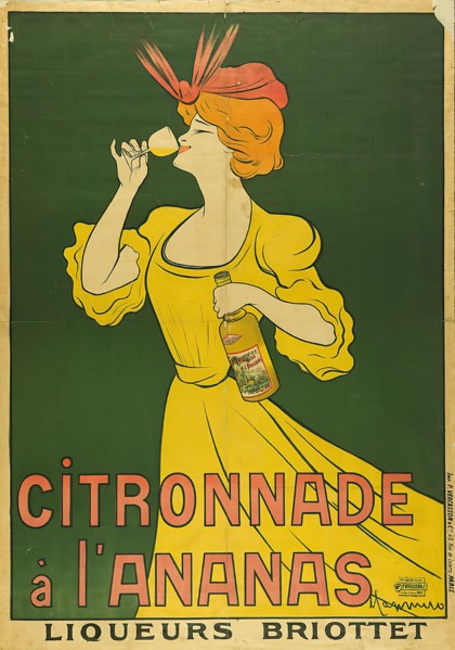 Imp. P. Vercasson & Cie, Leonetto Cappiello, Citronnade à l`Ananas. Liqueurs Briottet, paper, lithography, total: height: 137,3 cm; width: 96,2 cm, signed: recto u. r. in print: L Cappiello, product a...