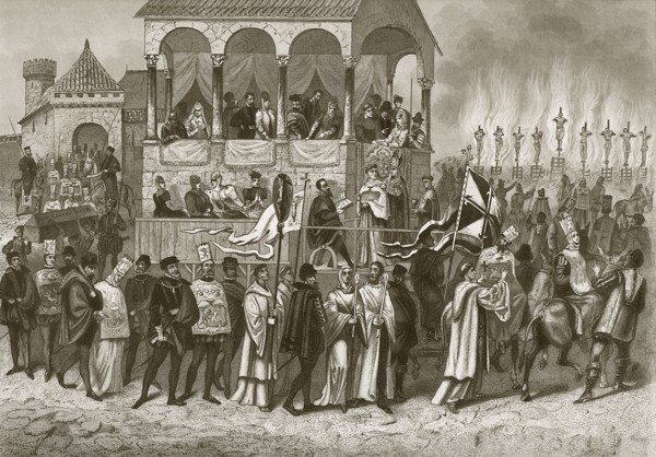 Historical etching of Auto de Fe