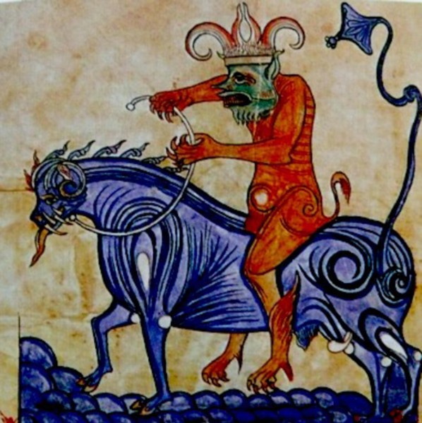 . English: Satan as Antichrist . middle age. Unknown 475 SatanasAntichrist