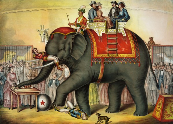 vintage circus poster art