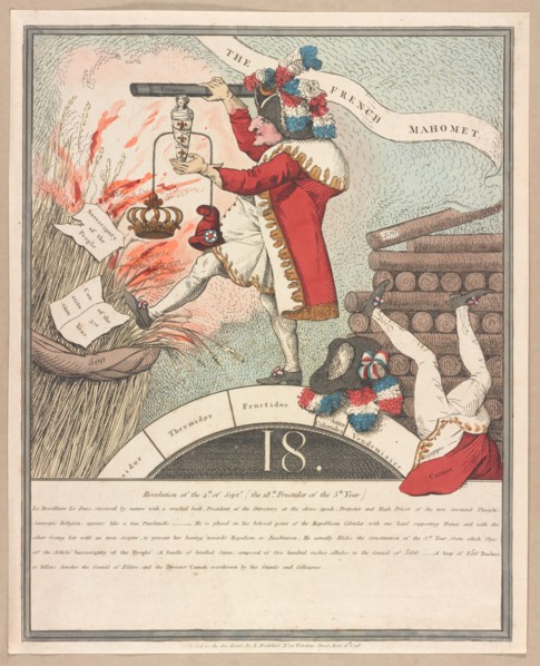 The French Mahomet. British Cartoon Prints Collection . Carnot, Lazare,1753-1823. , France,History,Revolution, 1789-1799.