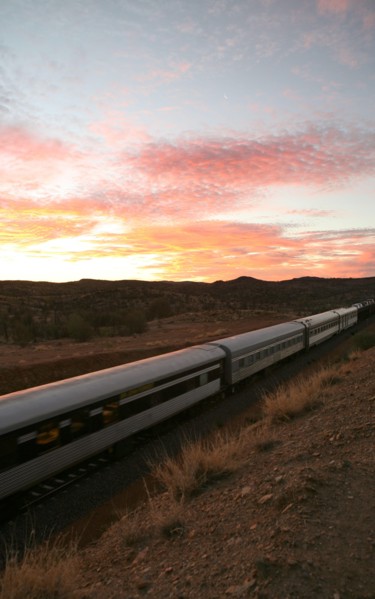 May 08, 2008 - Alice Springs, Northern Territory, Australia - The Ghan is a passenger train operating between Adelaide, Alice Springs, and Darwin on the Adelaide-Darwin railway in Australia. Operated ...