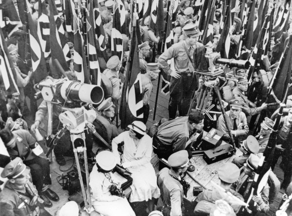 Leni Riefenstahl directing the Nazi Propaganda film Triumph of the Will