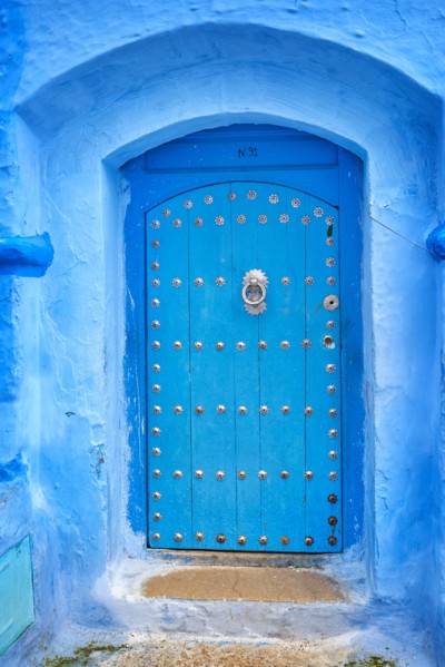 Chefchaouen (Chaouen) - walls of city buildings are painted blue color, Morocco