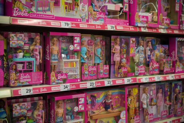 MELUN - FRANCE - DECEMBER 2021: view on the barbie game in a toy department at a merchant