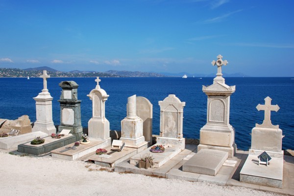 Saint-Tropez cemetery overlooking the sea