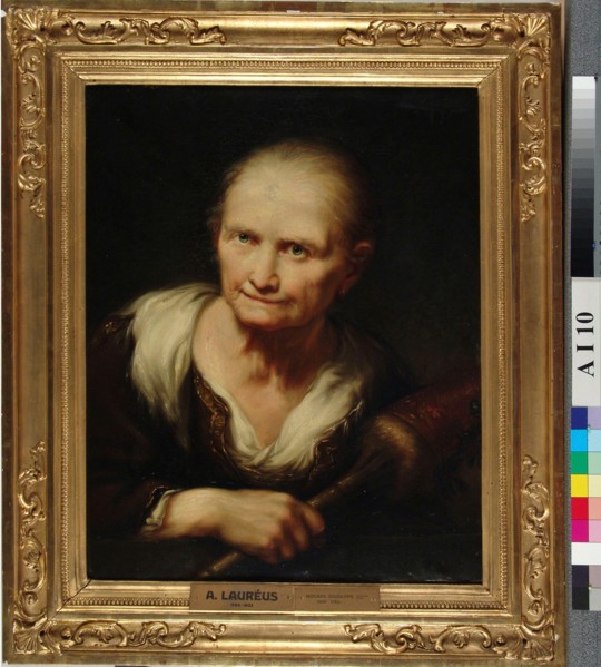 Une vieille femme avec une libellule (la marquise de Brinvilliers), d'après Giuseppe Nogari, par