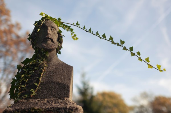 Sculpture at Montmartre Cemetery, Paris, France
