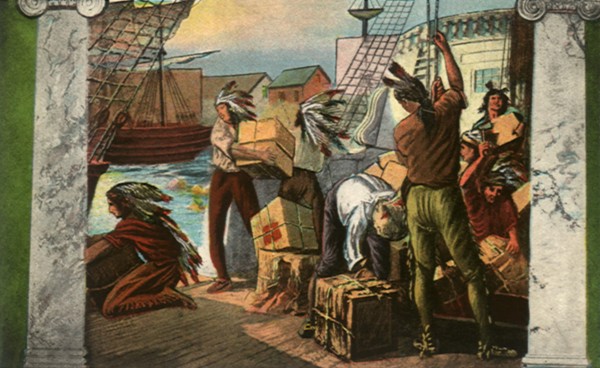 Boston Tea Party. Boston Harbor. 1773