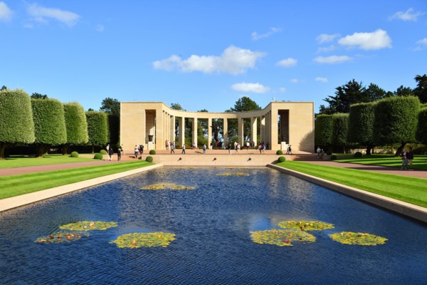 France, Calvados, Omaha Beach, Colleville sur Mer, Normandy American cemetery, memorial and its 22 foot bronze statue by Donald De Lue