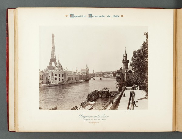 WORLD EXPO PARIS 1900 - PERSPECTIVE ON THE SEINE - FOR MAKING BRIDGE ALMA Exposition Universelle Paris 1900. Perspective sur la Seine - vue prise du pont de l'Alma. Photographie de Neurdein Frères. Mu...