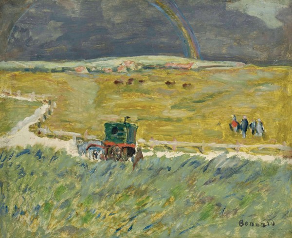Pierre Bonnard
Ecole française
L'arc-en-ciel, La roulotte
Vers 1909
Huile sur bois (38 x 48