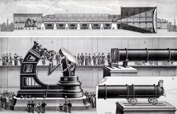 The Great Horizontal Telescope built for the Paris Exposition of 1900.