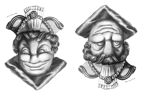 Rex Whistler - The “Reversible Faces” of Rex Whistler - Mayor and Judge